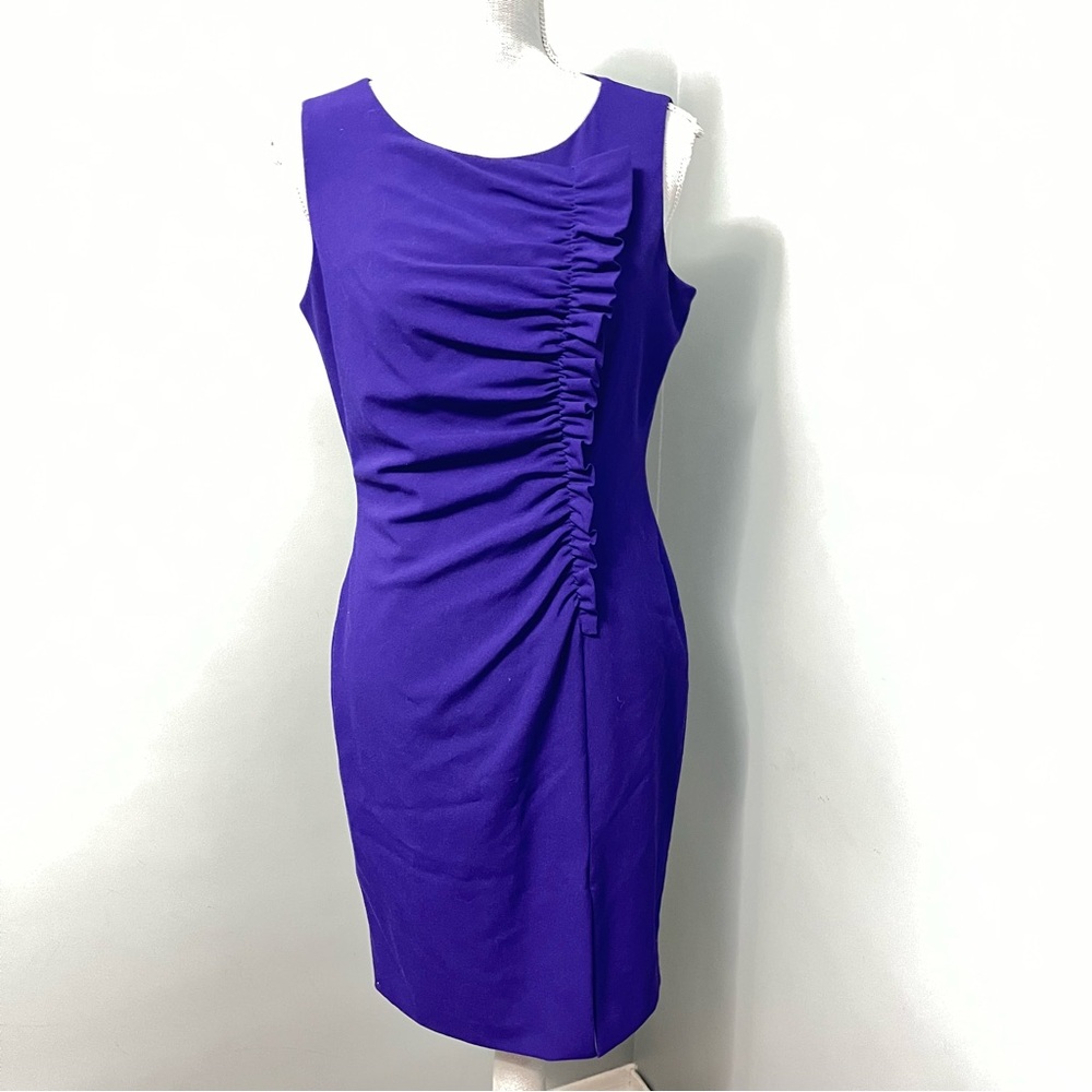 CALVIN KLEIN ruffle cocktail dress wedding guest sleeveless women’s size 10